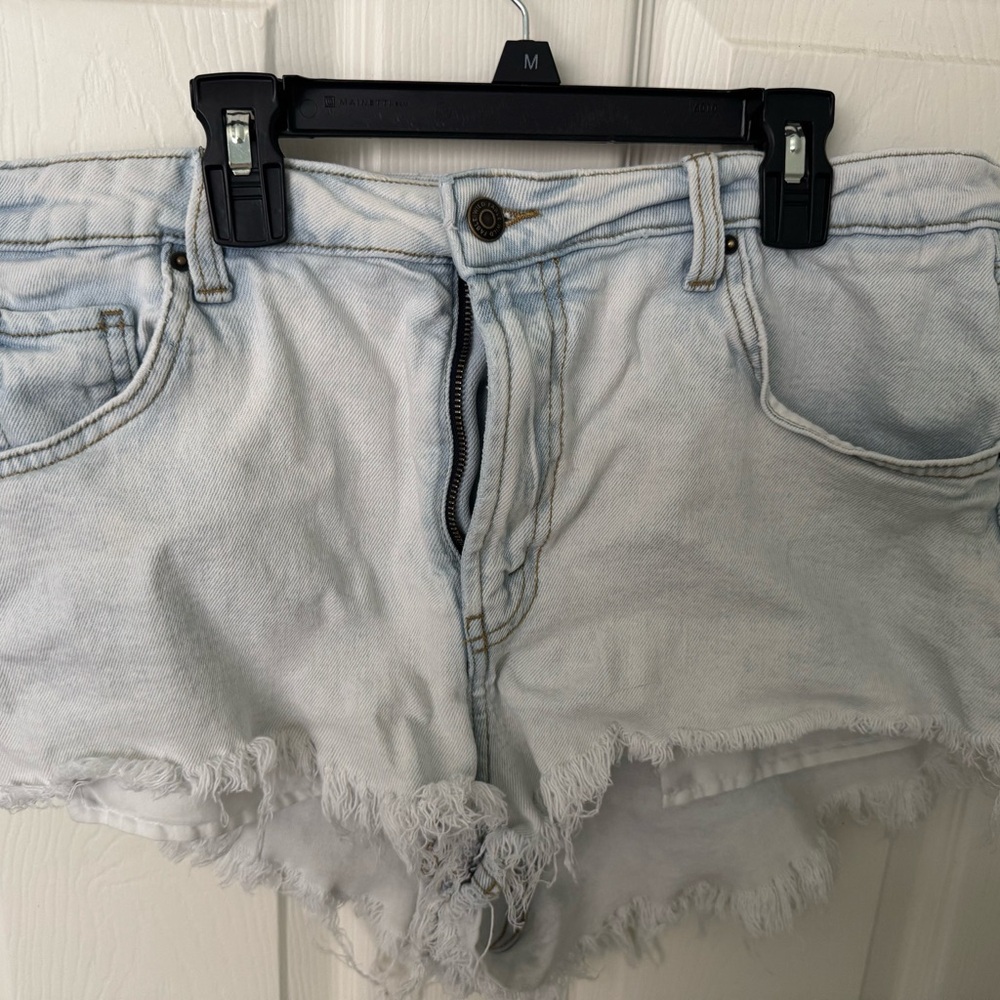 Wild Fable Blue Jean Shorts Distressed Hem